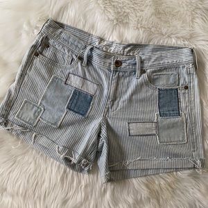 MADEWELL STRIPED COLOR BLOCKED SHORTS